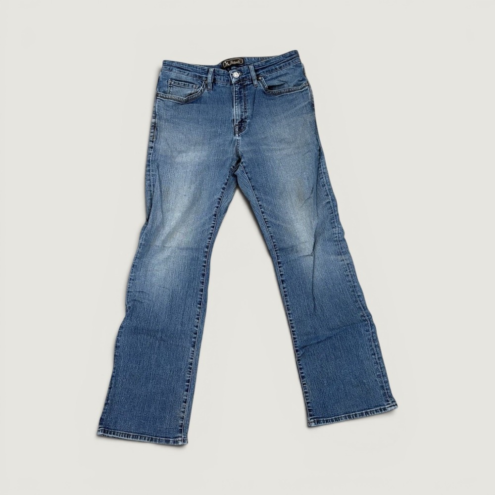 Size 34 Heritage Men's Straight Jeans Classic Fit Blue Denim Medium Wash